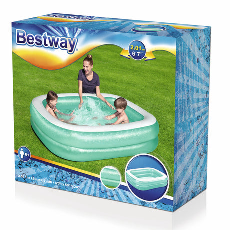 Piscine gonflable pour enfants- Bestway - Rectangulaire  - 201 x 150 x 51 cm - Bleu