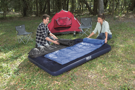 Matelas gonflable camping - BESTWAY - 2 places - 1,91 m x 1,37 m x 22 cm