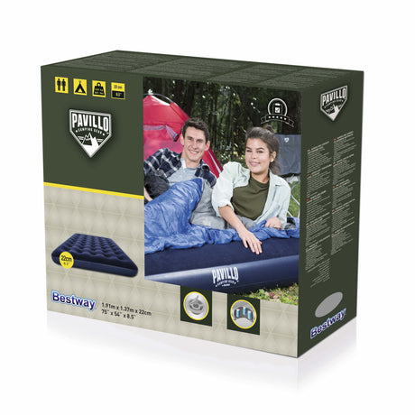 Matelas gonflable camping - BESTWAY - 2 places - 1,91 m x 1,37 m x 22 cm