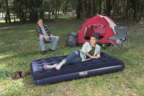 Matelas gonflable camping - BESTWAY - 2 places - 1,91 m x 1,37 m x 22 cm
