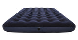 BESTWAY Matelas gonflable floqué Horizon Double + Pompe électrique Sidewinder + Sac – 2 places – Bleu