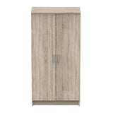 Armoire multi usages - Armoire auxiliaire a 2 portes, Range chaussures - L55xP36xH108cm - Décor chene -DEMEYERE