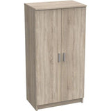 Armoire multi usages - Armoire auxiliaire a 2 portes, Range chaussures - L55xP36xH108cm - Décor chene -DEMEYERE