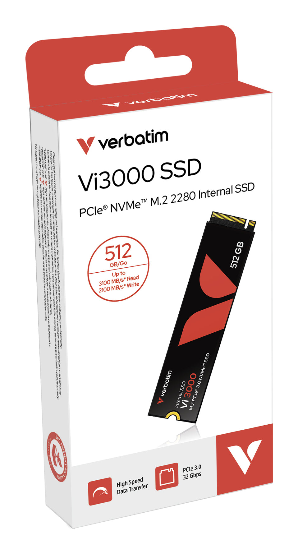 Disque SSD Verbatim Vi3000 512Go - NVMe M.2 Type 2280