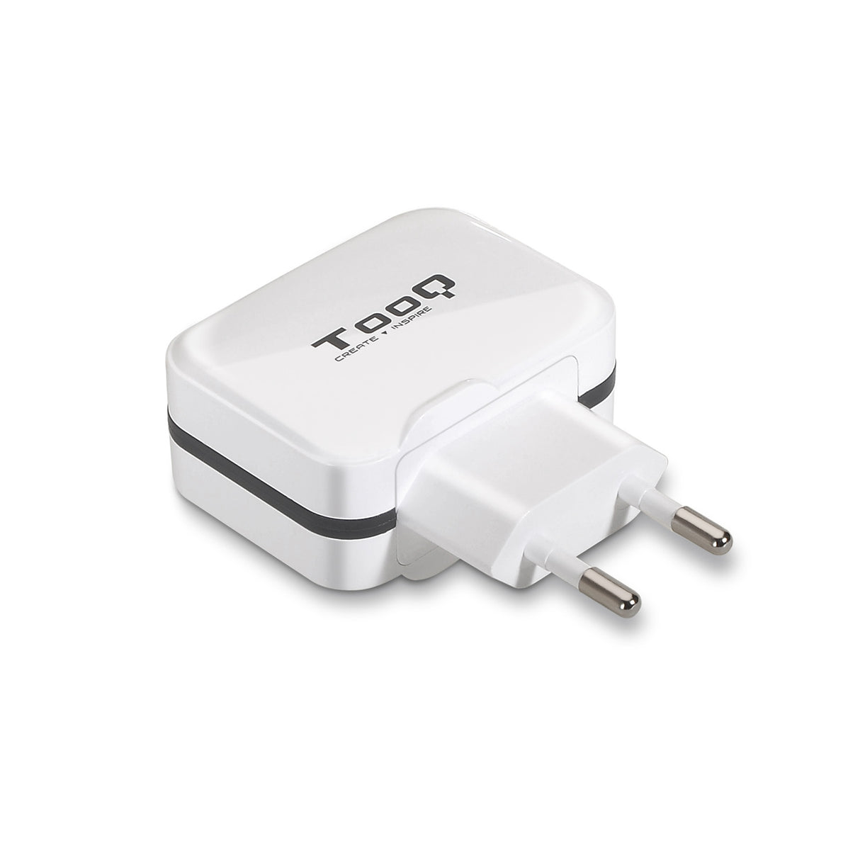 Chargeur secteur TooQ 2 port USB-A 17W (Blanc)