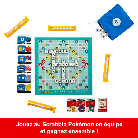 Scrabble Pokémon-Jeu de société familial avec 2 modes de jeu HXT27