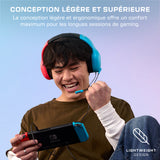 Casque gaming filaire - TURTLE BEACH - TBS-8002-25 - Airlite Fit - Sous licence officielle de Nintendo Switch™ - Bleu fluo et rouge