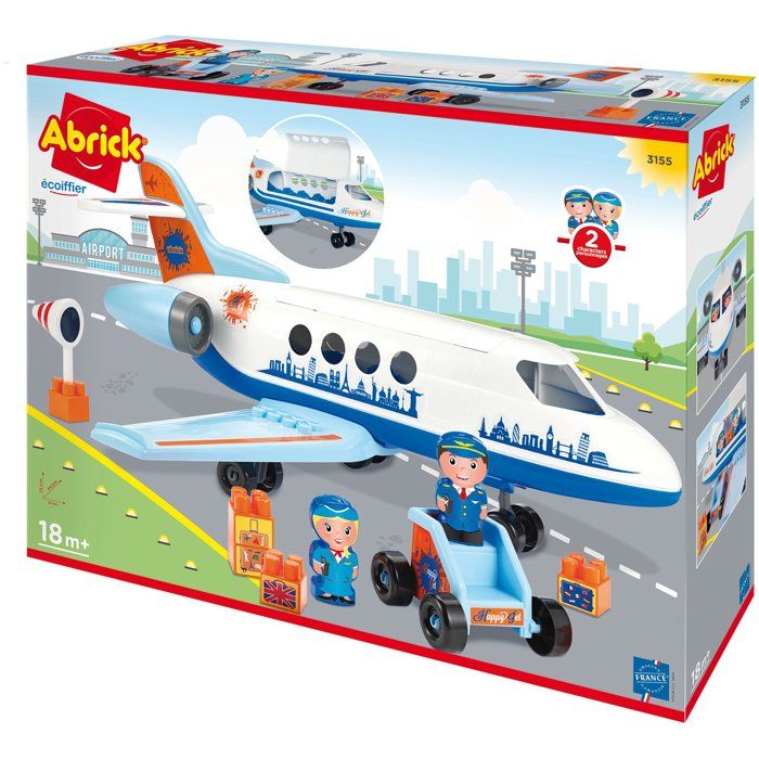 Avion Abrick - Ecoiffier - Jouet 1er âge - Garçon & fille - A partir de 18 mois - Fabrication Française