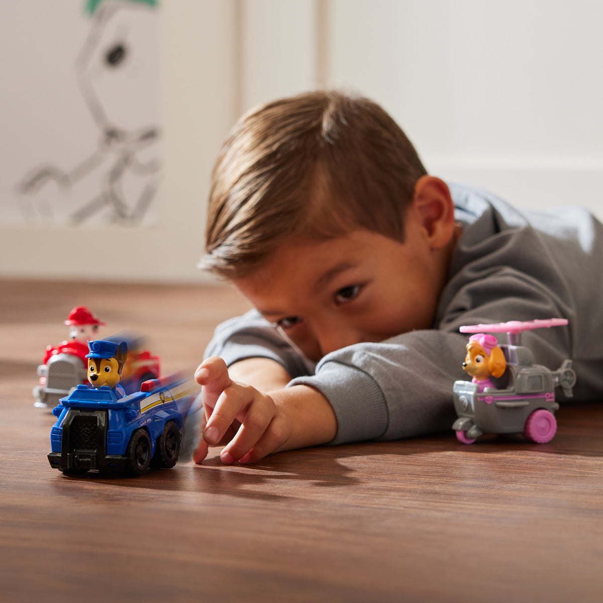 SPIN MASTER PACK DE 3 VEHICULES RETRO FRICTION La Pat' Patrouille