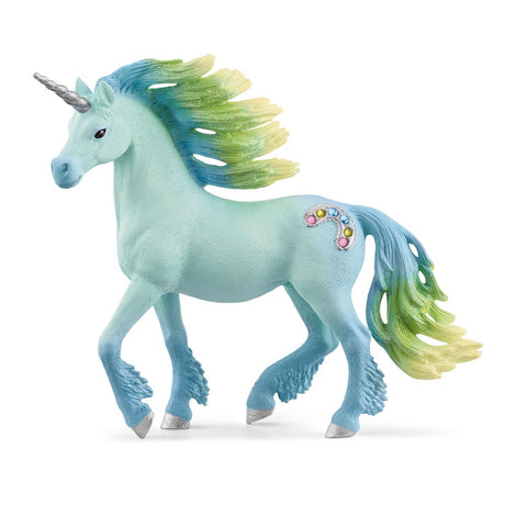 Figurine Licorne étalon Barbe a papa, Doux pelage, SCHLEICH 70722 bayala