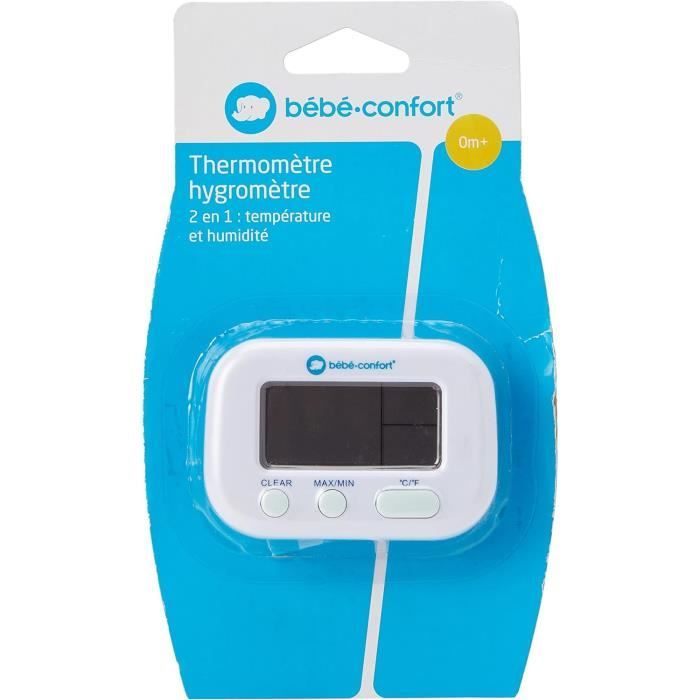 BEBECONFORT Thermometre Hygrometre, Mesure la Température et L'humidité, Convient des la Naissance