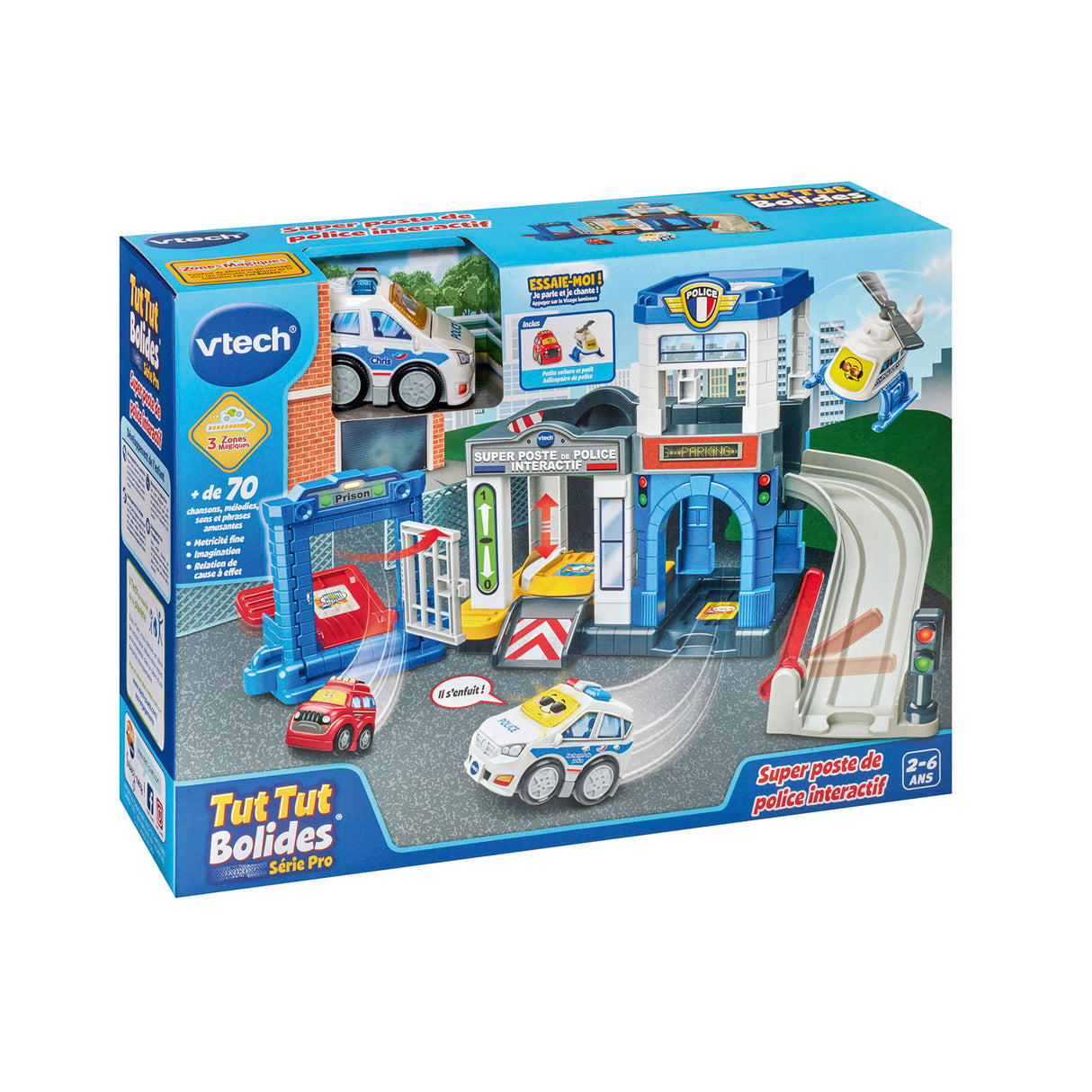VTECH TUT TUT BOLIDES SERIE PRO - SUPER POSTE DE POLICE INTERACTIF (+ CHRIS, LIEUTENANT DE POLICE)