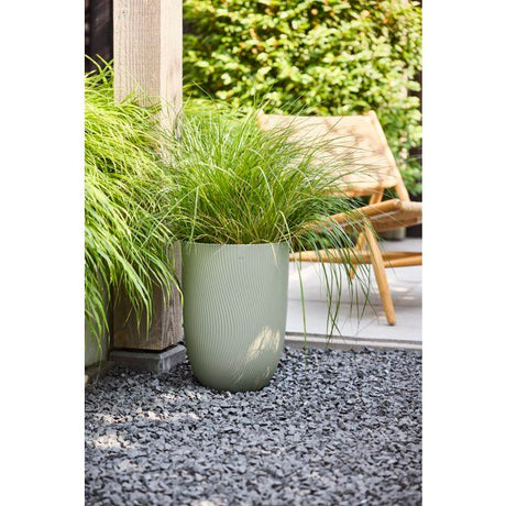 Pot de fleur haut - ELHO - Sereh Haut 30 - 22 L - L 30 x B 29.5 x H 41 cm - Vert- Balcon/intérieur/extérieur