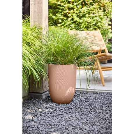 Pot de fleur haut - ELHO - Sereh Haut 30 - 22 L - L 30 x B 29.5 x H 41 cm - Marron - Balcon/intérieur/extérieur