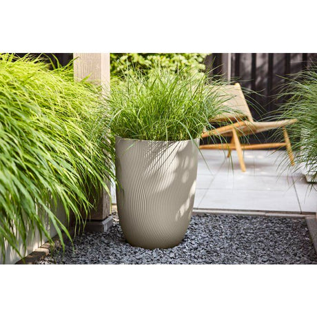 Pot de fleur haut - ELHO - Sereh Haut 40 - 50 L - Ř 39 x H 53 cm - Beige - Balcon/intérieur/extérieur