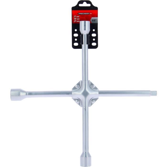 Clé en croix renforcé - PRECISION STEEL - Douilles 17, 19, 21 mm