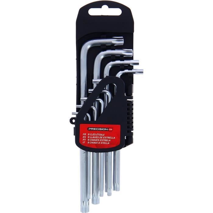 9 Clés étoiles coudées T10 a T50 - PRECISION STEEL