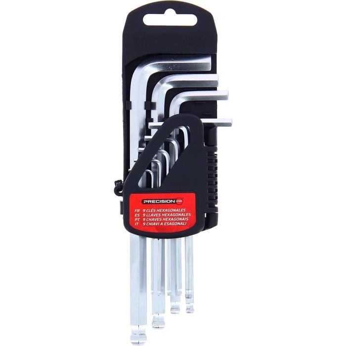 9 Clés hexagonales 1,5 a 10 mm - PRECISION STEEL