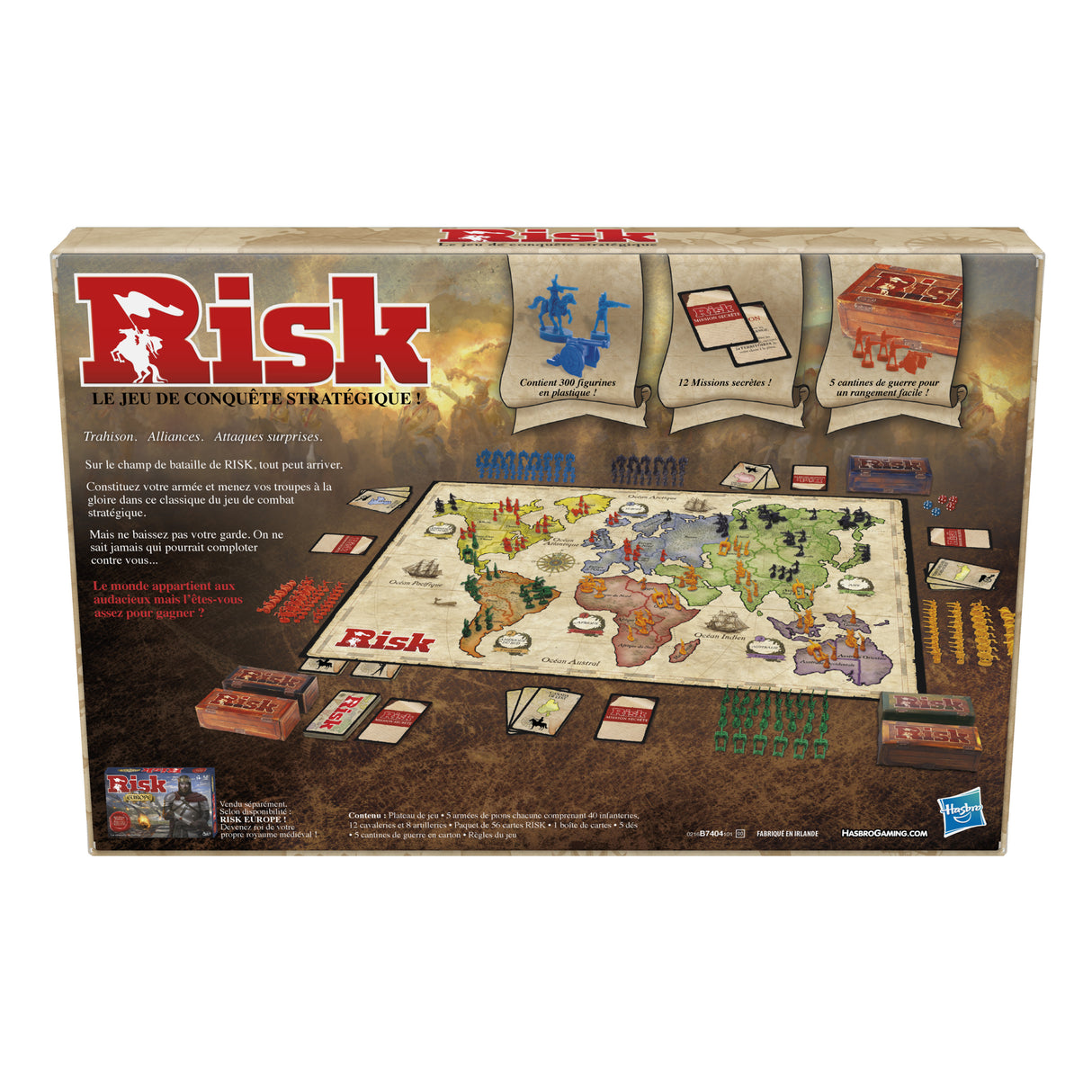 RISK, jeu de société de stratégie pour enfants, des 10 ans, jeu de Plateau, Hasbro Gaming