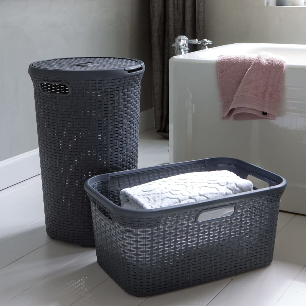 Curver Panier à linge Style 45 L Anthracite