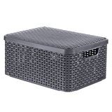 Curver Storage Box with Lid Style M 18L Metallic Silver