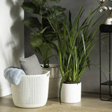 Curver Knit Round Storage Basket L 30 L Cream White