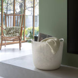 Curver Knit Round Storage Basket L 30 L Cream White