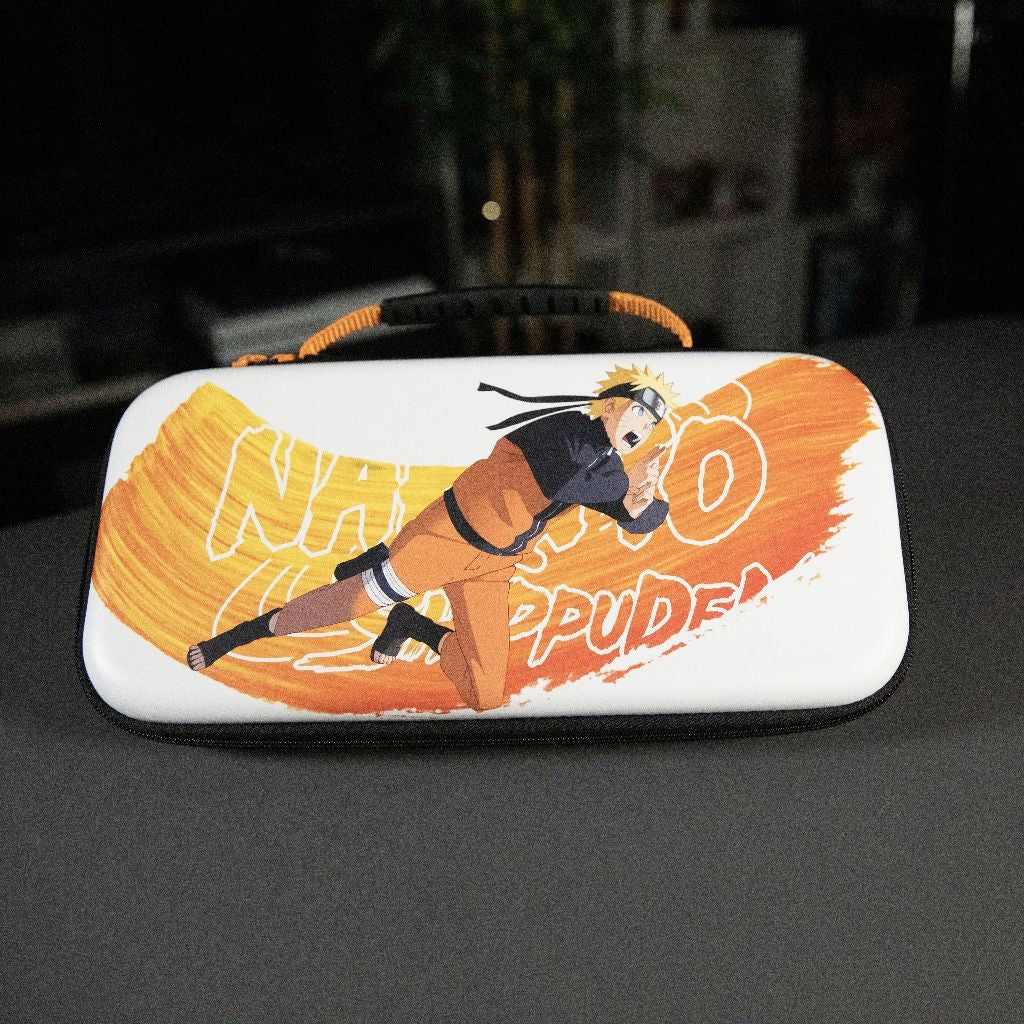 Housse de protection et transport - KONIX - Naruto Shippuden Nintendo Switch 2 - Rangement accessoires - Motif Naruto - Blanc