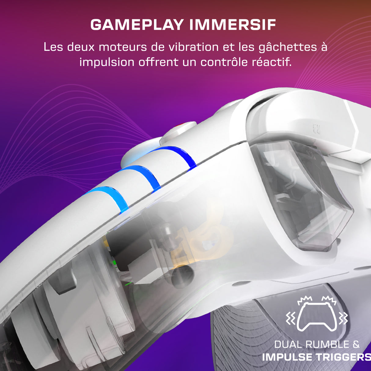 Manette de jeu - Xbox Series X|S, Xbox One et PC - Afterglow Wave - RGB - Filaire - Blanc- TURTLE BEACH