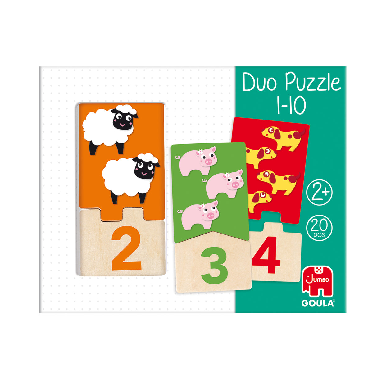 Puzzle en bois Goula - Duo Puzzle 1-10 pour compter