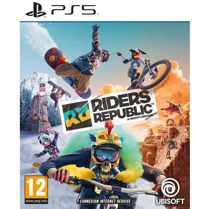 Jeu PS5 - Ubisoft - Riders Republic - Sports Extremes - Mode en ligne - PEGI 12+