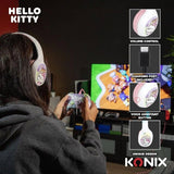 Casque audio - Sans fil - Konix - Hello Kitty - Bluetooth 5.3 PC, smartphones et tablettes - Autonomie 30 h - Blanc et rose