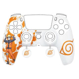 Coque de Protection - KONIX - Pour manette DualSense PS5 - Silicone - Appuie-Pouces - Motif Konoha et Naruto - Blanc