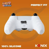 Coque de Protection - KONIX - Pour manette DualSense PS5 - Silicone - Appuie-Pouces - Motif Konoha et Naruto - Blanc