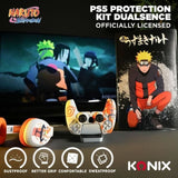 Coque de Protection - KONIX - Pour manette DualSense PS5 - Silicone - Appuie-Pouces - Motif Konoha et Naruto - Blanc