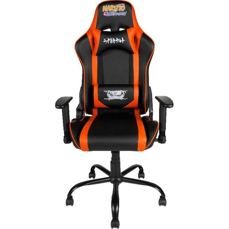 Chaise de bureau gaming premium - KONIX - Naruto Hokage Shippuden - Inclinaison 150° - Cuir - Coussin lombaires et cervicaux