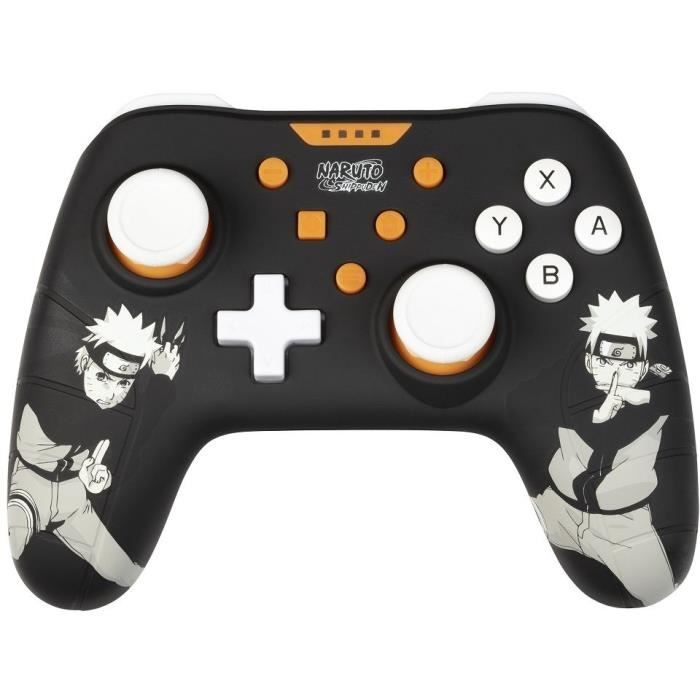 Manette filaire - KONIX - Naruto Shippuden Nintendo Switch / Switch 2 / PC - Fonction vibration - Câble 3 m - Motif Naruto - Noir