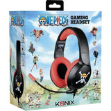 Casque gaming filaire - KONIX - One Piece - PC, PS4, PS5, Switch et Xbox - Microphone - Câble 1,5 m - Prise Jack 3,5 mm - Luffy