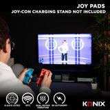 Manettes Joypads - Nintendo Switch et Switch OLED - KONIX - Autonomie 8 h - Fonction vibration - Bleu et rouge