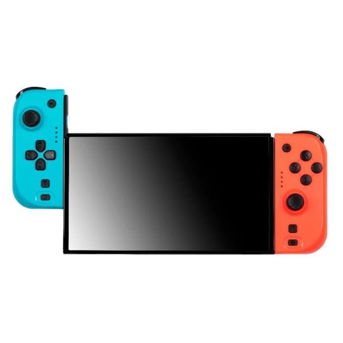 Manettes Joypads - Nintendo Switch et Switch OLED - KONIX - Autonomie 8 h - Fonction vibration - Bleu et rouge