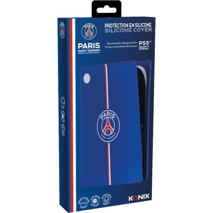 Façade de protection - KONIX - PSG - PS5 - Silicone - Antichoc - Anti-rayures - Bleu