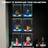 Vitrine LED Display Box pour figurine - KONIX - Compatible Funko Pop / Banpresto Qposket - Éclairage RVB - Câble USB