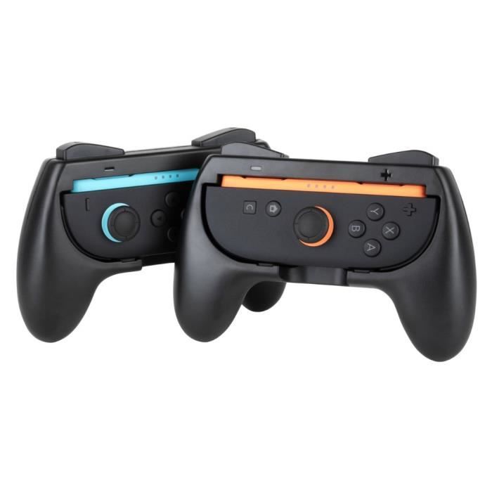 Paire de supports Joy-Con - KONIX - Nintendo Switch 2 - Forme de manette classique - Noir