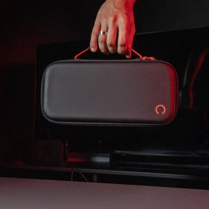 Housse de protection et transport - KONIX - Console Nintendo Switch 2 - Filet rangement accessoires - 8 compartiments jeux - Noir