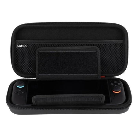 Housse de protection et transport - KONIX - Console Nintendo Switch 2 - Filet rangement accessoires - 8 compartiments jeux - Noir