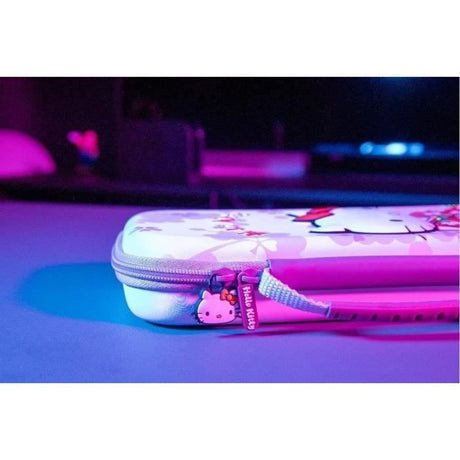 Housse de protection et transport - KONIX - Hello Kitty Nintendo Switch 2 - Rangement accessoires - Motif 3D - Rose