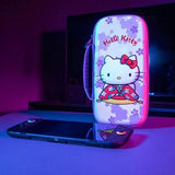 Housse de protection et transport - KONIX - Hello Kitty Nintendo Switch 2 - Rangement accessoires - Motif 3D - Rose