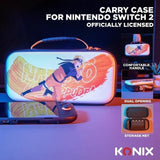 Housse de protection et transport - KONIX - Naruto Shippuden Nintendo Switch 2 - Rangement accessoires - Motif Naruto - Blanc