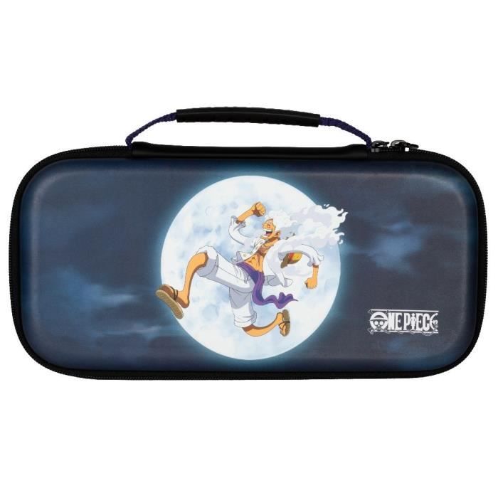 Housse de protection et transport - KONIX - One Piece Nintendo Switch 2 - Rangement accessoires - Motif Luffy Gear 5 - Bleu