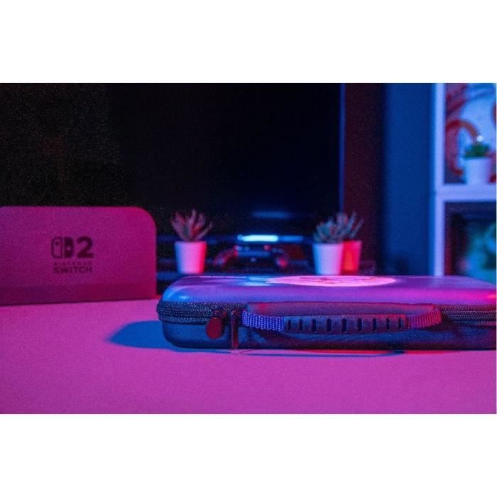 Housse de protection et transport - KONIX - One Piece Nintendo Switch 2 - Rangement accessoires - Motif Luffy Gear 5 - Bleu
